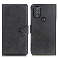 Leather Case Stands Flip Cover Holder A05D for Motorola Moto G Play (2023) Black