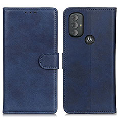 Leather Case Stands Flip Cover Holder A05D for Motorola Moto G Play Gen 2 Blue