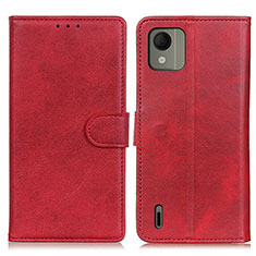 Leather Case Stands Flip Cover Holder A05D for Nokia C110 Red