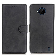 Leather Case Stands Flip Cover Holder A05D for Nokia C20 Plus Black