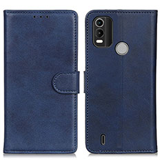 Leather Case Stands Flip Cover Holder A05D for Nokia C21 Plus Blue