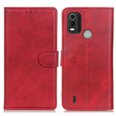 Leather Case Stands Flip Cover Holder A05D for Nokia C21 Plus Red