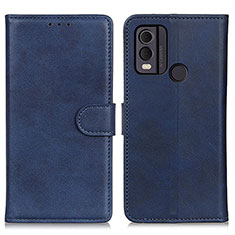 Leather Case Stands Flip Cover Holder A05D for Nokia C22 Blue