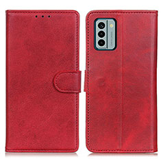 Leather Case Stands Flip Cover Holder A05D for Nokia G22 Red