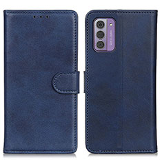 Leather Case Stands Flip Cover Holder A05D for Nokia G42 5G Blue
