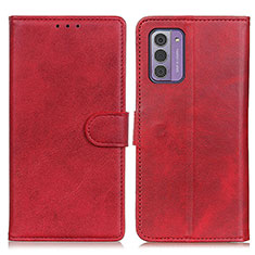 Leather Case Stands Flip Cover Holder A05D for Nokia G42 5G Red