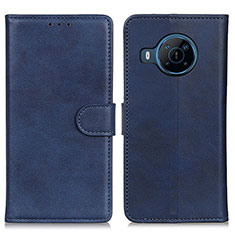 Leather Case Stands Flip Cover Holder A05D for Nokia X100 5G Blue