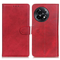 Leather Case Stands Flip Cover Holder A05D for OnePlus 11R 5G Red