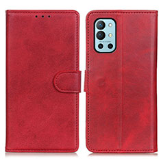 Leather Case Stands Flip Cover Holder A05D for OnePlus 9R 5G Red