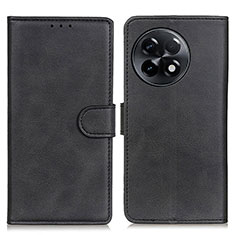 Leather Case Stands Flip Cover Holder A05D for OnePlus Ace 2 5G Black