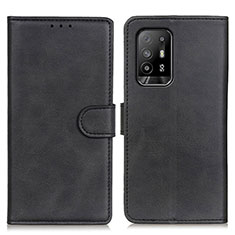 Leather Case Stands Flip Cover Holder A05D for Oppo A94 5G Black