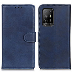 Leather Case Stands Flip Cover Holder A05D for Oppo A94 5G Blue