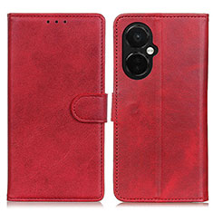 Leather Case Stands Flip Cover Holder A05D for Oppo K11x 5G Red