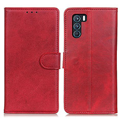Leather Case Stands Flip Cover Holder A05D for Oppo K9 Pro 5G Red