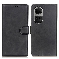 Leather Case Stands Flip Cover Holder A05D for Oppo Reno10 Pro 5G Black