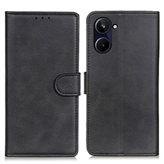 Leather Case Stands Flip Cover Holder A05D for Realme 10 Pro 5G Black