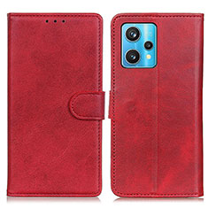 Leather Case Stands Flip Cover Holder A05D for Realme 9 4G Red