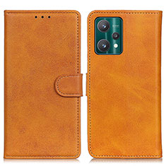 Leather Case Stands Flip Cover Holder A05D for Realme 9 Pro 5G Brown