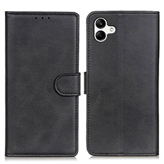 Leather Case Stands Flip Cover Holder A05D for Samsung Galaxy A04E Black