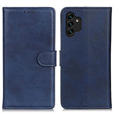 Leather Case Stands Flip Cover Holder A05D for Samsung Galaxy A13 4G Blue