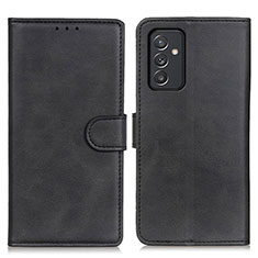 Leather Case Stands Flip Cover Holder A05D for Samsung Galaxy A15 LTE Black