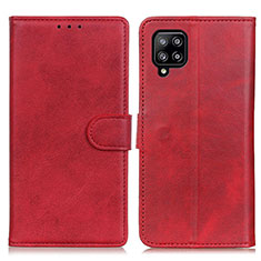 Leather Case Stands Flip Cover Holder A05D for Samsung Galaxy A22 4G Red