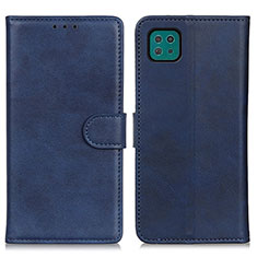 Leather Case Stands Flip Cover Holder A05D for Samsung Galaxy A22 5G Blue