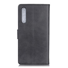 Leather Case Stands Flip Cover Holder A05D for Samsung Galaxy M02 Black
