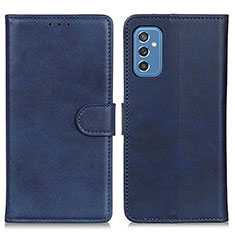 Leather Case Stands Flip Cover Holder A05D for Samsung Galaxy M52 5G Blue