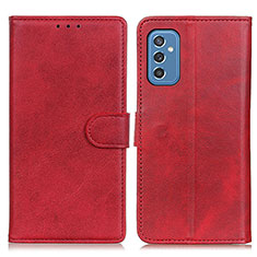 Leather Case Stands Flip Cover Holder A05D for Samsung Galaxy M52 5G Red