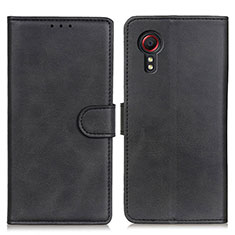 Leather Case Stands Flip Cover Holder A05D for Samsung Galaxy XCover 5 SM-G525F Black