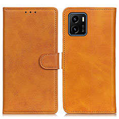 Leather Case Stands Flip Cover Holder A05D for Vivo Y01A Brown