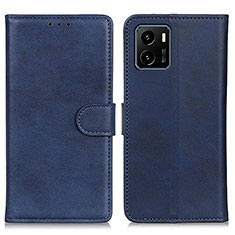 Leather Case Stands Flip Cover Holder A05D for Vivo Y15C Blue