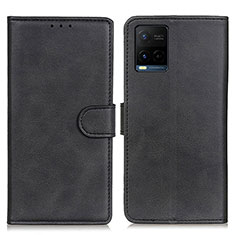 Leather Case Stands Flip Cover Holder A05D for Vivo Y32 4G Black