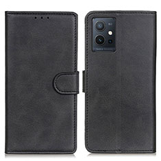 Leather Case Stands Flip Cover Holder A05D for Vivo Y55 5G Black