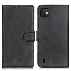 Leather Case Stands Flip Cover Holder A05D for Wiko Y82 Black