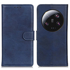 Leather Case Stands Flip Cover Holder A05D for Xiaomi Mi 13 Ultra 5G Blue