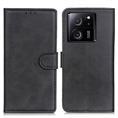 Leather Case Stands Flip Cover Holder A05D for Xiaomi Mi 13T 5G Black