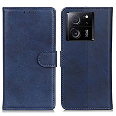 Leather Case Stands Flip Cover Holder A05D for Xiaomi Mi 13T Pro 5G Blue