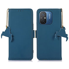 Leather Case Stands Flip Cover Holder A05D for Xiaomi Redmi 11A 4G Blue