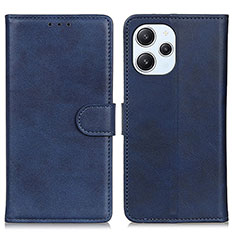 Leather Case Stands Flip Cover Holder A05D for Xiaomi Redmi 12 4G Blue