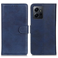 Leather Case Stands Flip Cover Holder A05D for Xiaomi Redmi Note 12 4G Blue