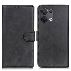 Leather Case Stands Flip Cover Holder A05D for Xiaomi Redmi Note 13 Pro 5G Black