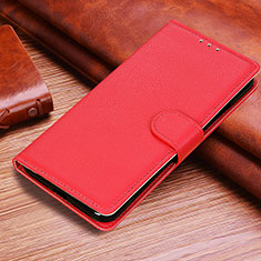 Leather Case Stands Flip Cover Holder A06D for Huawei Honor X6a Red