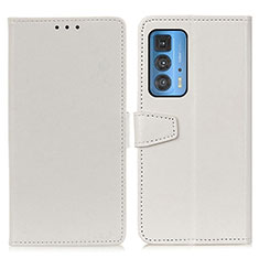 Leather Case Stands Flip Cover Holder A06D for Motorola Moto Edge S Pro 5G White