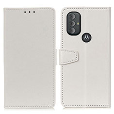 Leather Case Stands Flip Cover Holder A06D for Motorola Moto G Power (2022) White