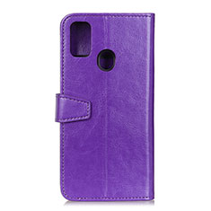 Leather Case Stands Flip Cover Holder A06D for Motorola Moto G31 Purple