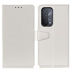 Leather Case Stands Flip Cover Holder A06D for Oppo A93 5G White