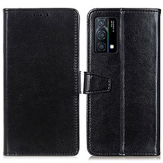 Leather Case Stands Flip Cover Holder A06D for Oppo K9 5G Black