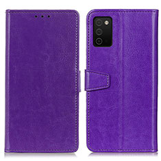 Leather Case Stands Flip Cover Holder A06D for Samsung Galaxy A02s Purple